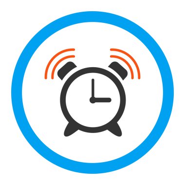 Çalar saat yüzük yuvarlak vektör simgesi