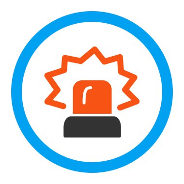 Alarm yuvarlak vektör simgesi