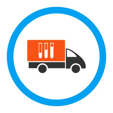 Analiz teslim yuvarlak vektör simgesi