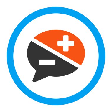 Bağımsız değişkenler yuvarlak vektör simgesi