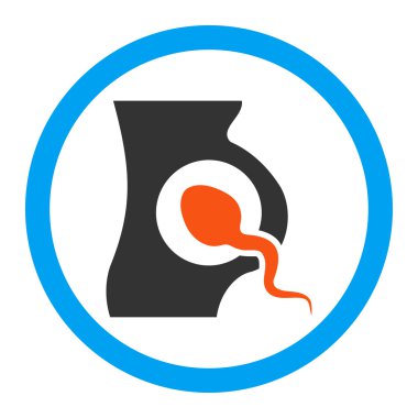 Suni tohumlama yuvarlak vektör simgesi