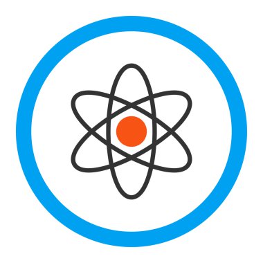 Atom yuvarlak vektör simgesi