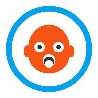 Bebek kafa vektör simge yuvarlak