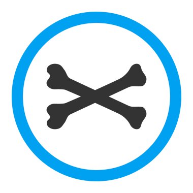 Kemikleri yuvarlak vektör simgesi