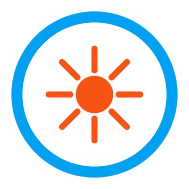 Parlaklık yuvarlak vektör simgesi