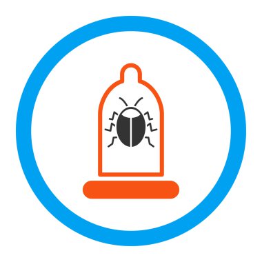 Hata koruma yuvarlak vektör simgesi