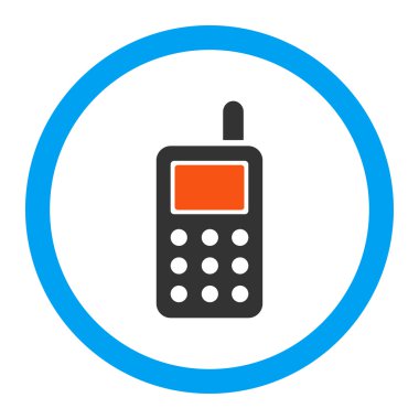 Cep telefonu yuvarlak vektör simgesi