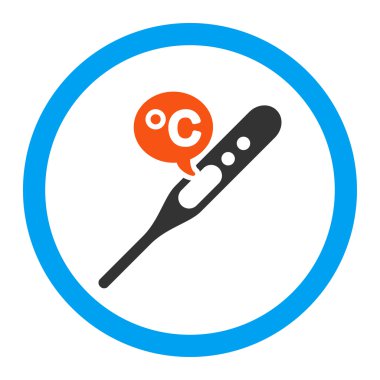 Celsius sıcaklık yuvarlak vektör simgesi