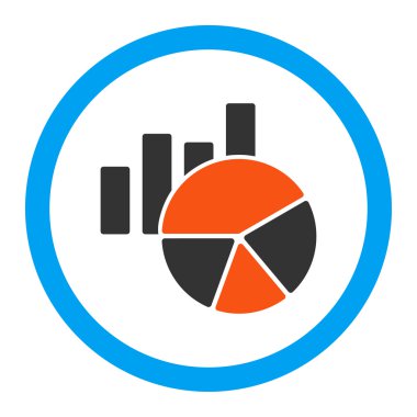 Grafikler yuvarlak vektör simgesi