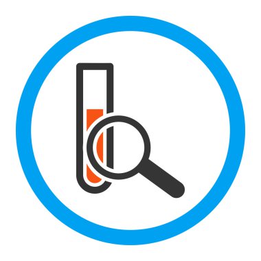 Kimyasal Test yuvarlak vektör simgesi