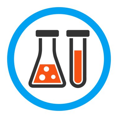 Kimya yuvarlak vektör simgesi