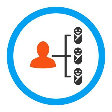 Çocuk Linkler yuvarlak vektör simgesi