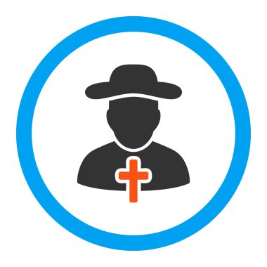 Rahip yuvarlak vektör simgesi