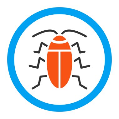 Hamam böceği yuvarlak vektör simgesi