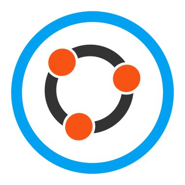 İşbirliği yuvarlak vektör simgesi