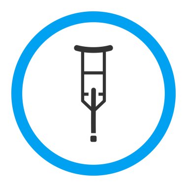 Koltuk değneği yuvarlak vektör simgesi