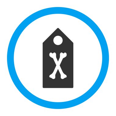 Ölü işaret yuvarlak vektör simgesi