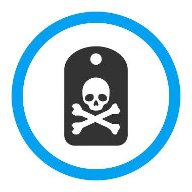 Ölüm etiket yuvarlak vektör simgesi