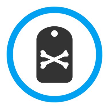 Ölüm etiketi vektör simge yuvarlak