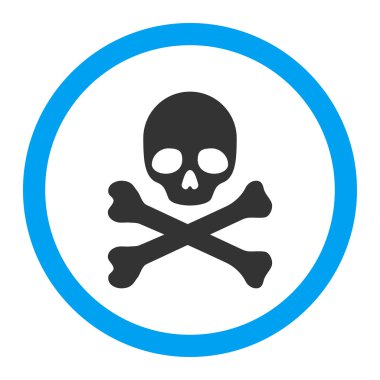 Ölüm yuvarlak vektör simgesi