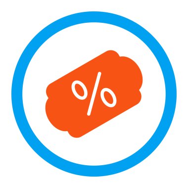 Etiket yuvarlak vektör simge indirim