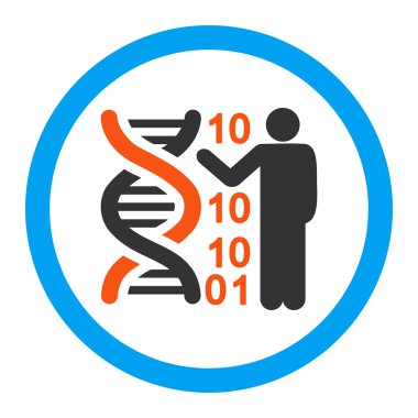 DNA kodu rapor vektör simge yuvarlak