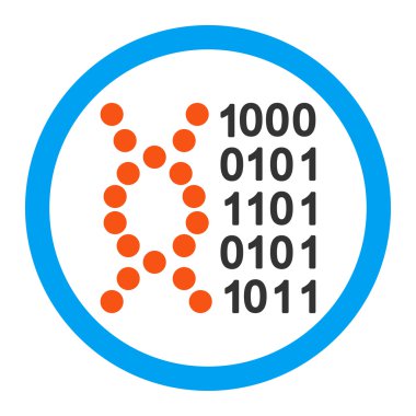 DNA kodu yuvarlak vektör simgesi