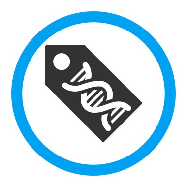 DNA işaret yuvarlak vektör simgesi