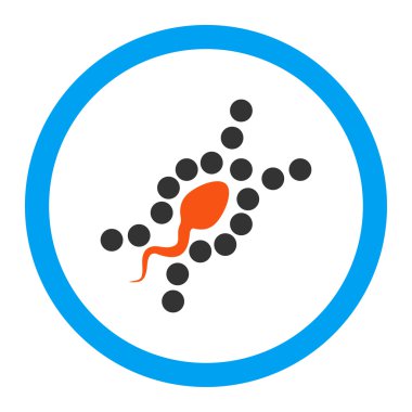 DNA çoğaltma yuvarlak vektör simgesi