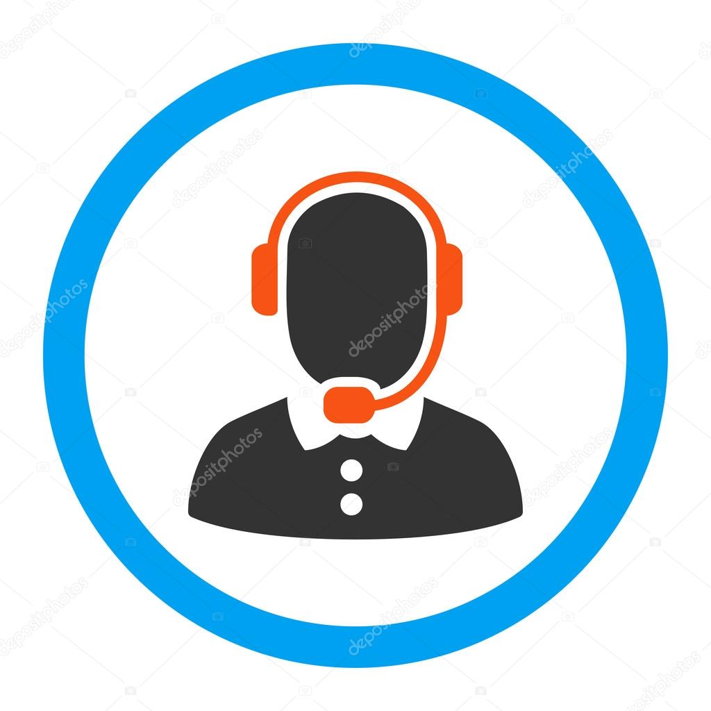 Call Center Operator Rounded Vector Icon