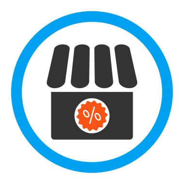 Eczane satış yuvarlak vektör simgesi