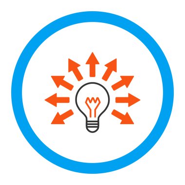 Elektrik ışığı yuvarlak vektör simgesi