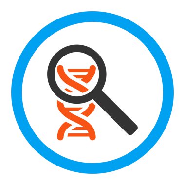 DNA yuvarlak vektör simge keşfetmek