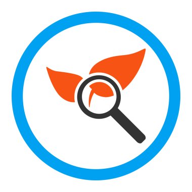 Doğal ilaçlar yuvarlak vektör simge keşfetmek