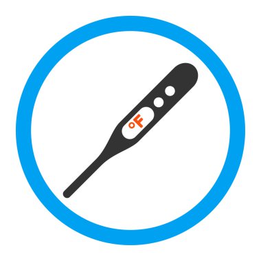 Fahrenheit termometre yuvarlak vektör simgesi