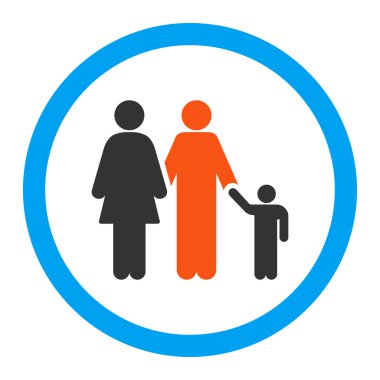 Aile yuvarlak vektör simgesi