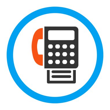 Yuvarlak vektör simge Faks