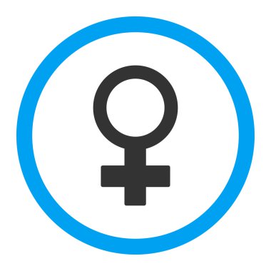 Kadın sembolü yuvarlak vektör simgesi