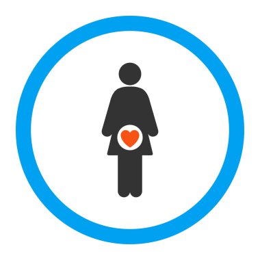 Doğurganlık yuvarlak vektör simgesi