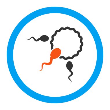 Fertilizasyon yuvarlak vektör simgesi