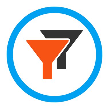 Filtreleri yuvarlak vektör simgesi