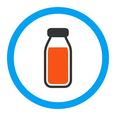 Tam şişe yuvarlak vektör simgesi