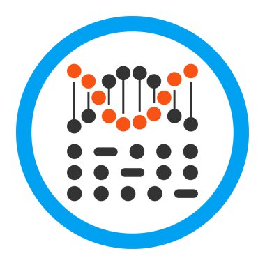 Genetik kod yuvarlak vektör simgesi