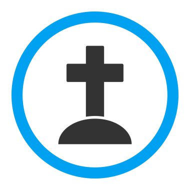 Mezar yuvarlak vektör simgesi