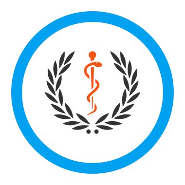 Sağlığa bakım amblemi vektör simge yuvarlak