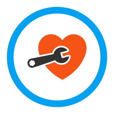 Kalp ameliyatı yuvarlak vektör simgesi