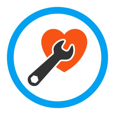 Kalp ameliyatı yuvarlak vektör simgesi