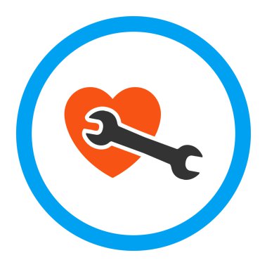 Kalp ameliyatı yuvarlak vektör simgesi