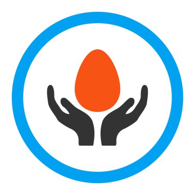 Kuluçka makinesi yuvarlak vektör simgesi