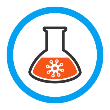 Enfeksiyon konteyner yuvarlak vektör simgesi